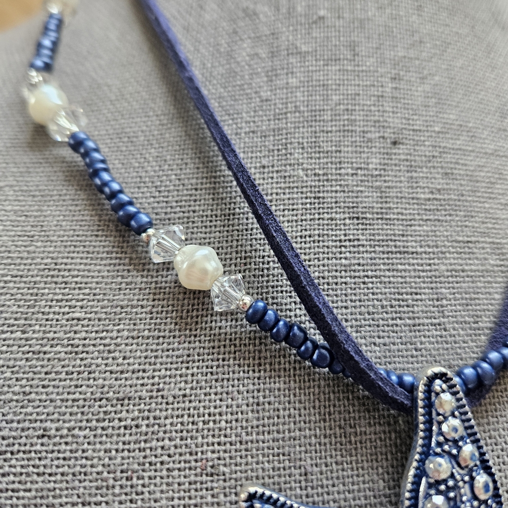 Blue Starfish Pendant Necklace - Picture 9 of 10